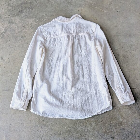 Marine Layer White Cotton Button Front Shirt medium - Picture 6 of 6